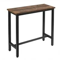 Woltu Bartisch, Bartisch aus Metall, Tischplatte aus MDF, 100x40cm