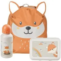 Sterntaler® Kinderrucksack Kindergarten Set FUCHS Filou (Fuchs Filou, 1-tlg., Set bestehend aus Kinderrucksack Mini, Brotdose und Trinkflasche)