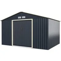 COSTWAY Gerätehaus, BxT: 340x255 cm, (1 St), abschließbar, mit 4 Luftschlitzen & Schiebetür