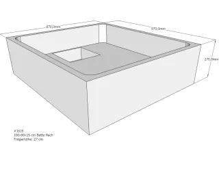 Neuesbad Wannenträger für Bette flach 100x90x15 SD22044
