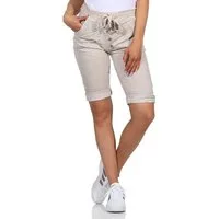 CLEO STYLE Bermudas Damen Bermuda 20828 34-38 Beige