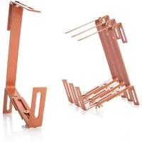 BigDean Blumenkastenhalter Blumenkastenhalterung 4 Stück Terrakotta für Balkon und Geländer