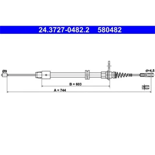 ATE Handbremsseil hinten Mercedes Glk-Klasse