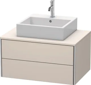 Duravit XSquare Konsolenwaschtischunterbau wandhängend Taupe Supermatt 800x548x400 mm - XS491008383 XS491008383
