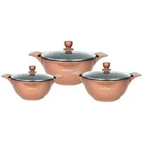 Cheffinger Kochtopf Kochtopfset 20-24-28cm 6-tlg Topf Induktion Alu Guss Geschirr, (6-tlg)