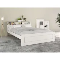 OTTO home Massivholzbett FLAVION, TOPSELLER! Jugendbett, FSC® zertifizierte massive Kiefer (Breite: 140), Qualitätsprodukt, Regal, Kassettenoptik, Schublade optional