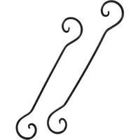 Macosa Home Dekohaken S-Haken 2er Set braun Metall geschwungen, (Garderobenhaken, Metallhaken S-Form Badhaken), Hängehaken Küchenhaken Utensilienhaken