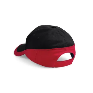 Beechfield - "Teamwear Competition" Kappe (Schwarz/Rot)
