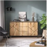 Vicco Kommode Hatto, Eiche, 124 x 69.6 cm (1 St)