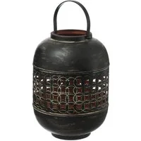 MARELIDA Windlicht Laterne Windlicht vintage orientalisch Kerzenhalter 31cm schwarz (1 St)