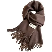 Blusmart Halstuch Schal Damen Warm Herbst Winter unifarben Baumwolle mit quasten, (Dick und weich, Einfarbige Schals und Tücher), Für abendkleid xl Stola Scarf Winterschal