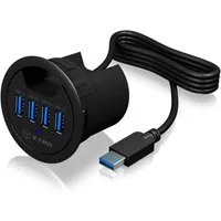 ICY BOX IB-HUB1403 Tisch-Hub 4x USB 3.0 Type-A Netzwerk-Switch