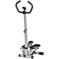 UMAY Stepper Heimtrainer Fitnessgerät mit Handgriff für Bein- und Po-Training (LCD-Bildschirm, verstellbare Geschwindigkeit)