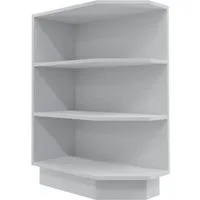 Feldmann-Wohnen Unterschrank Eck-Regal (Unterschrank) D6/30 - grau #dv16 (1-St) 30cm Farbe wählbar mit 3 Ablageböden