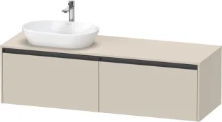 Duravit Ketho.2 Konsolenwaschtischunterbau wandhängend Taupe Supermatt 1600x550x459 mm - K24889L8383 K24889L83830000