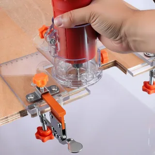 PC Handle-Free Slotting Template Precise Cabinet Slotting Tool with Toggle Clamp Adjustable Dimensions Universal Compati