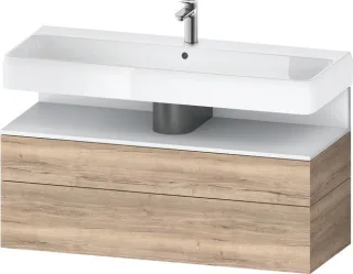 Duravit Qatego Waschtischunterbau wandhängend Eiche Marmoriert Matt 1190x470x590 mm - QA439601855000 QA4396018550000