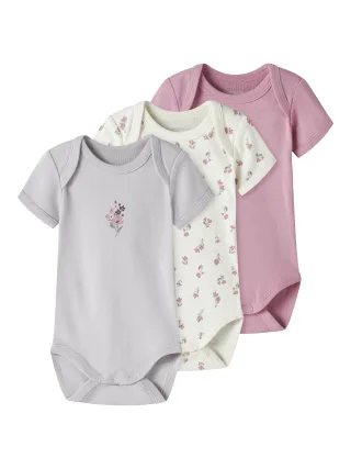 NAME IT - NBFBODY 3P SS FLOWER NOOS - Gr. - 50