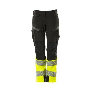 MASCOT Damen Hose mit Knietaschen ACCELERATE SAFE Schwarz / Hi-vis Gelb 46 - 19178-511-0917-76C46