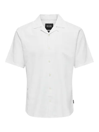ONLY&SONS - ONSCAIDEN LIFE SS SOL RES LINENBLENDNOOS white - Gr. - L