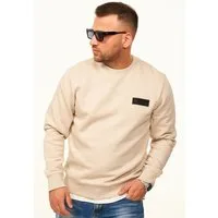 Jack & Jones Sweatshirt Pullover - Rundhalspullover mit Crew-Neck im Regular Fit für Herren Männer Sweatpullover mit Logo-Patch aus Baumwollmischung