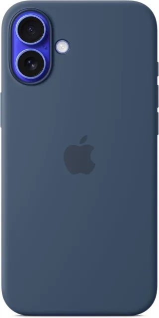 Apple Silikon Case mit MagSafe [für iPhone 16 Plus] denim