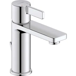 Duravit D-Neo Waschtischarmatur DE1020001010 mit Zugstangen-Ablaufgarnitur, Ausladung 109mm, chrom