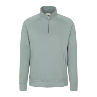 Mountain Warehouse - "Bamburgh" Pullover mit halbem Reißverschluss für Herren (Blassgrün)