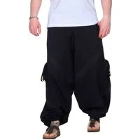 KUNST UND MAGIE Haremshose Haremshose Herren Unisex Baumwolle – Goa Hose mit Taschen Aladinhose