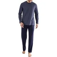 bugatti Pyjama BUGATTI Herren Pyjama blau quergestreift (1 tlg)