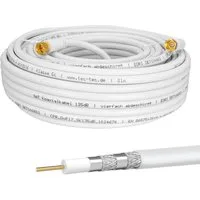 HB-DIGITAL Koaxialkabel Galaxy 135dB 4-Fach geschirmt Stahl Kupfer SAT-Kabel, (1000 cm), Besten Schutz gegen unerwünschte Funk-Störungen