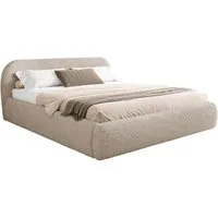 MIRJAN24 Polsterbett Talori (mit Bettkasten), Leistenlattenrost, Kopfteil, 140/160/180x200 cm, Boucle