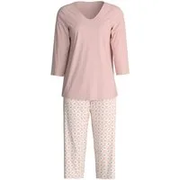 CALIDA Pyjama Cotton Special Damen (2 tlg) 100% Baumwolle, atmungsaktiv, geschmeidig, 3/4-Länge