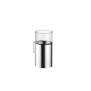 Dornbracht Glashalter Meta.02 8340097900 Wandmodell, chrom, mit Kristallglas, transparent