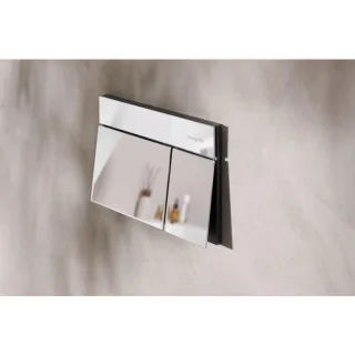 hansgrohe iFrame Element E Betätigungsplatte 66003000 für 2-Mengen-Spülung, Metall, chrom