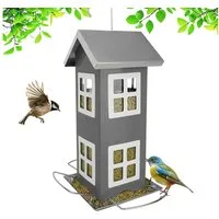 relaxdays Vogelhaus zum Aufhänge, grau