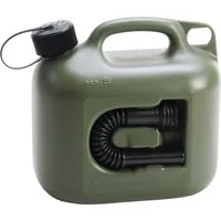 hünersdorff Kanister, Kraftstoff PROFI (UN) 5l, oliv, UN-Zulassung, HDPE, schwarzes Zubehör