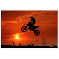 Posterlounge Wandbild Motocross, Filtergrafia, erhältlich als Poster, Leinwandbild, Wandsticker oder Acrylglasbild