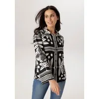 Aniston SELECTED Hemdbluse mit geometrischen Blumen-und Punktemuster