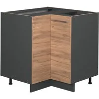 Vicco Eckunterschrank Fame-Line, Goldkraft Eiche/Anthrazit, 80.5 cm ohne Arbeitsplatte (1-St)