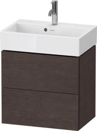 Duravit L-Cube Waschtischunterbau wandhängend Eiche dunkel gebürstet Matt 584x391x544 mm - LC6219072 LC621907272