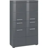 welltime Midischrank Avena Standschrank mit 4 Türen, 1 Schublade - (B/T/H) 73/31/130 cm