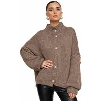 Worldclassca Cardigan WORLDCLASSCA Damen Cardigan Oversize Strickjacke mit Knöpfen Fashion Neue Kollektion - Stilvolle und gemütliche Strickmode für Damen