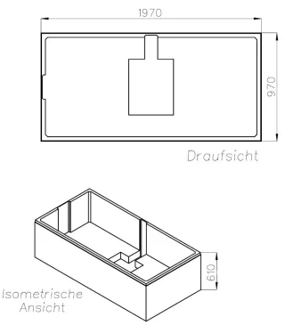Neuesbad Wannenträger für Kaldewei NUIO DUO 200x100 SW 11258