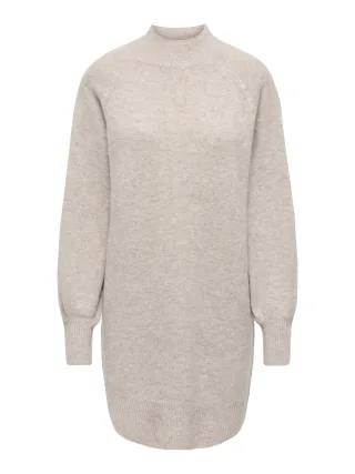 ONLY - ONLOLIVIA LS HIGH NECK DRESS CC KNT Humus - Gr. - M
