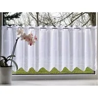 Stickereien Plauen Scheibengardine Grafik (1 St), Stangendurchzug, halbtransparent