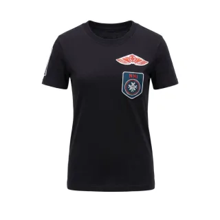 Mr&Mrs Italy Schwarzes Baumwoll-T-Shirt für Frauen