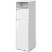 Vicco Midischrank Majest, Weiß/Weiß Hochglanz, 30.2 x 96.3 cm (1-St)