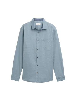 Tom Tailor - Strukturiertes Hemd mit Brusttasche dusty mint small structure - Gr. - XXXL