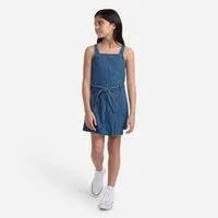 Abercrombie Kids Jeanskleid AFG PLEATED SKORT DRESS mit Bindeband